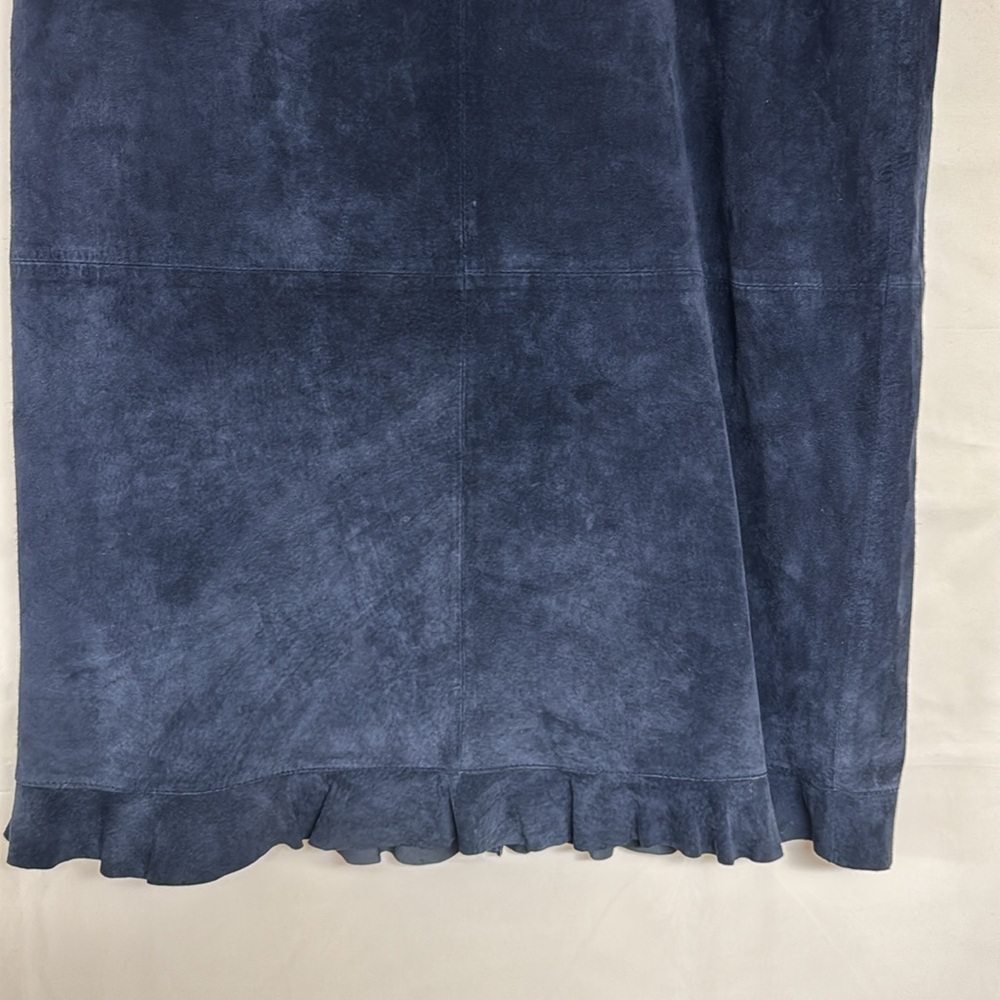 Blue Suede (leather) skirt - Picture 3 of 8